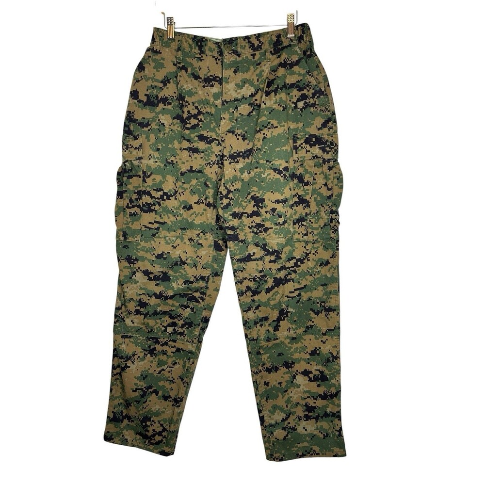 USMC Trousers Woodland Marpat Camouflage Cargo Pants MCCUU MEDIUM w/ Name ID